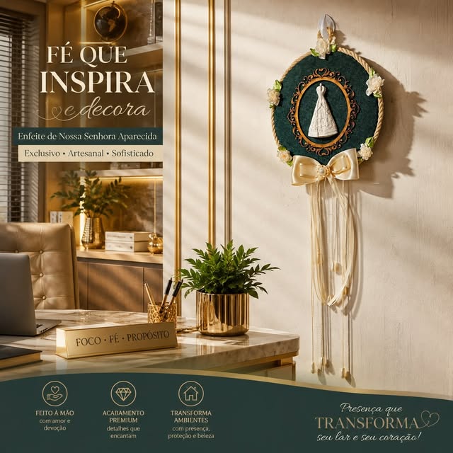 Nossa Senhora Aparecida — verde e dourado